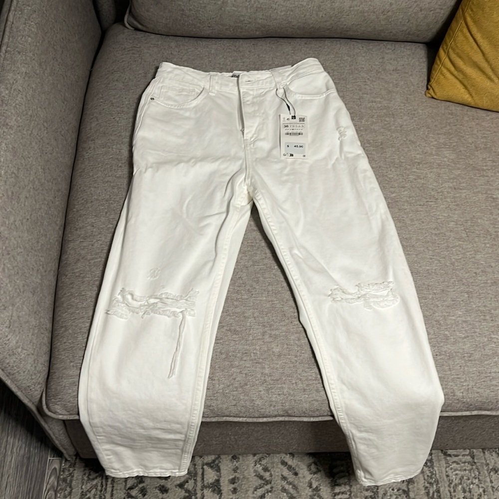 Zara mom fit high rise ankle